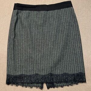 The Limited Pencil Skirt Black Striped